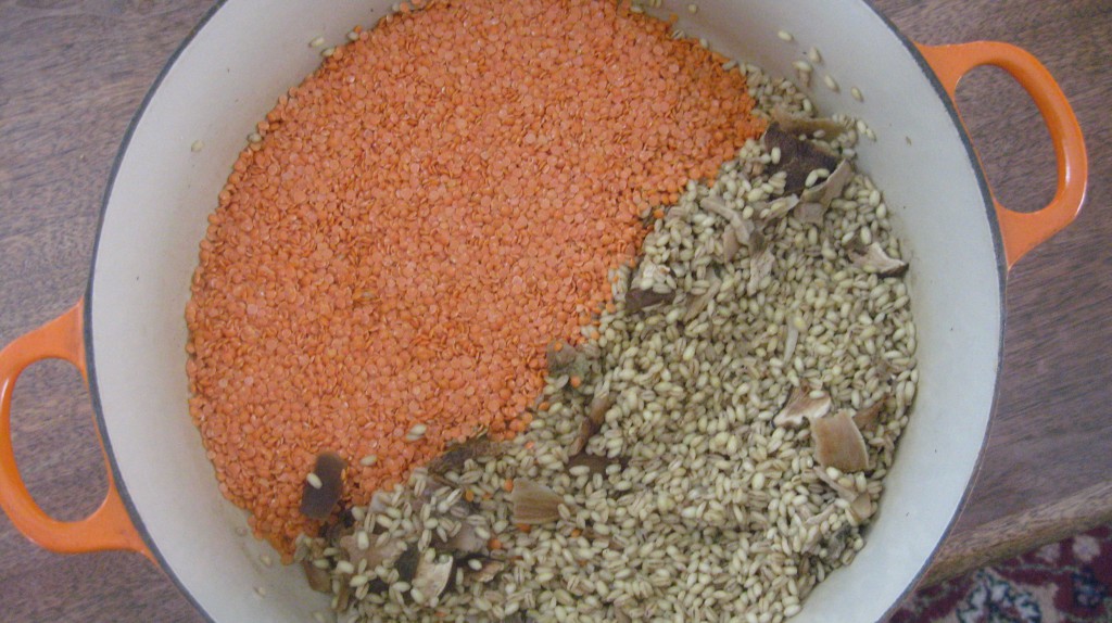 barley and lentils